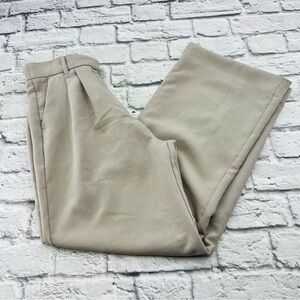 Abercrombie & Fitch Womans 4S / 27 Trouser Dress Pants Pleated Loose Fit Beige